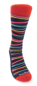 Blue Paisley Reversible Scarf & Stripe Socks Gift Set