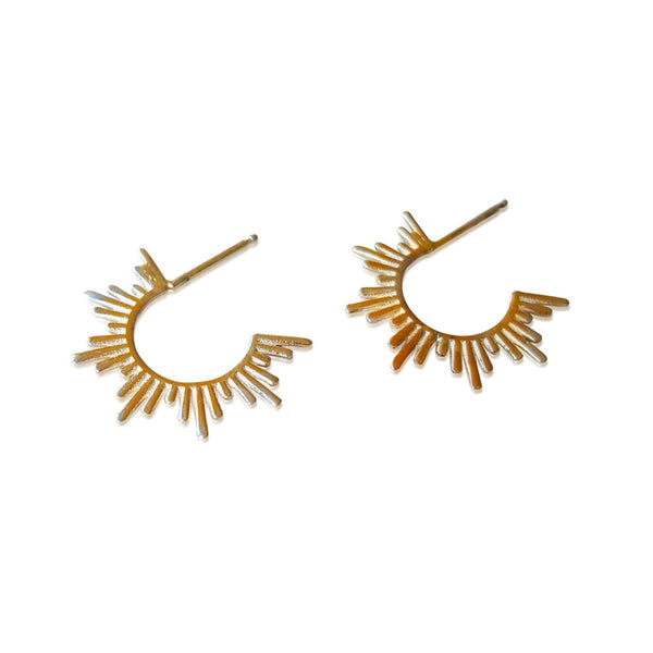 Spike Hoop Earrings in White Gold – Osnat Har Noy Jewelry