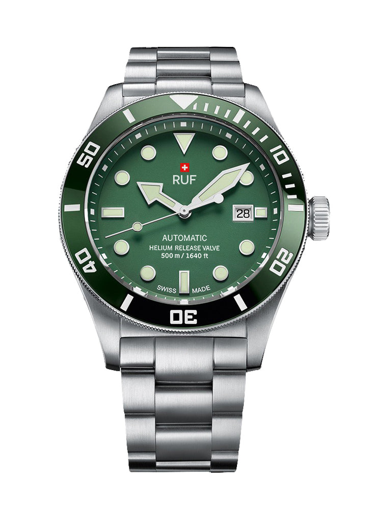 RUF500 Diver Automatic Green/STL – RUF Watches