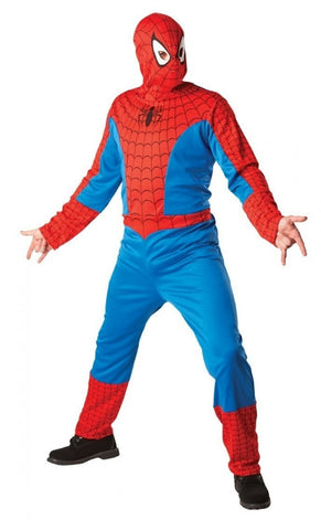 Costume Spiderman Classic vestito carnevale adulti uomo completo maschera  tuta