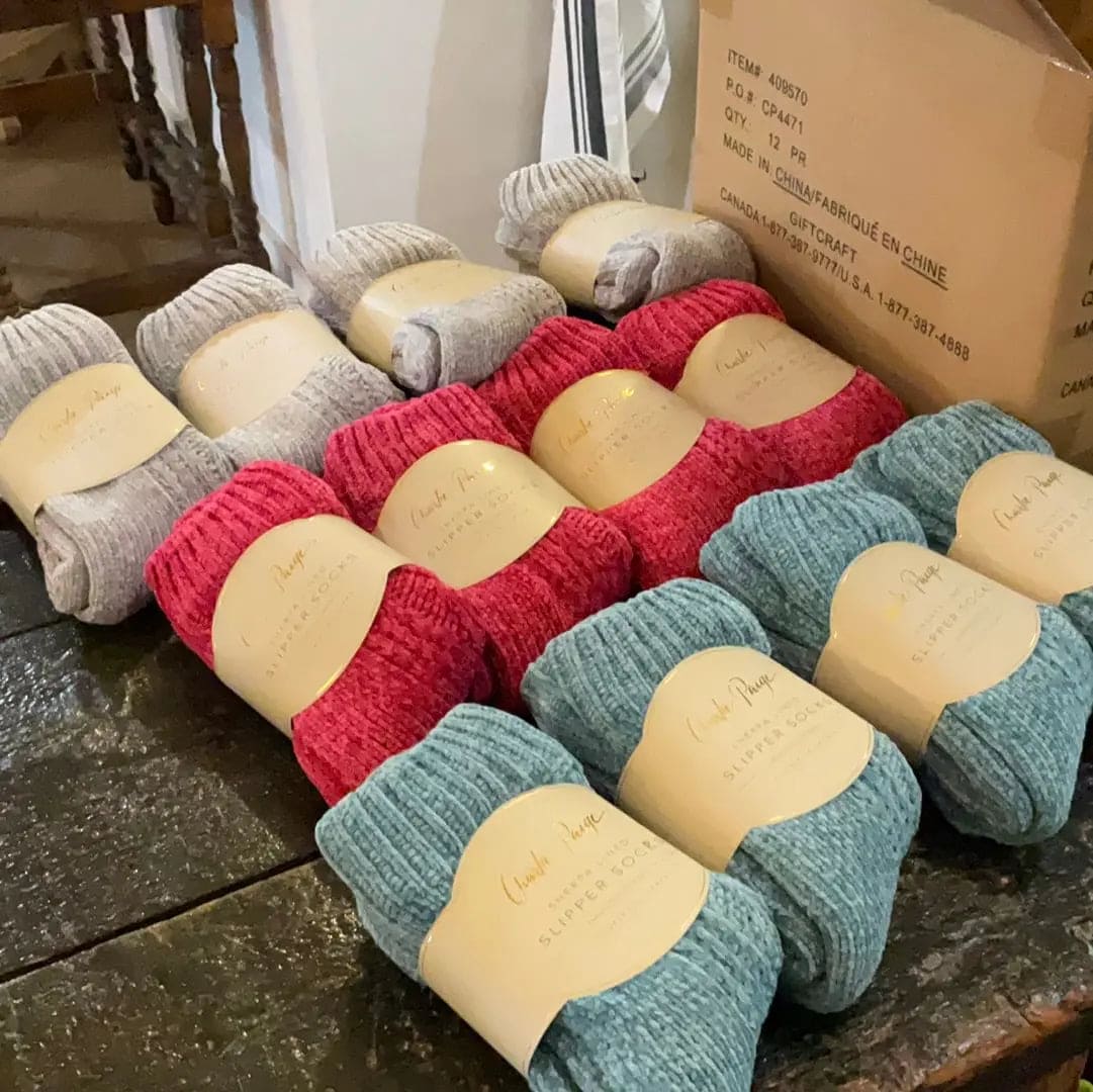 Sherpa Slipper Socks The Magnolia Cottage Boutique