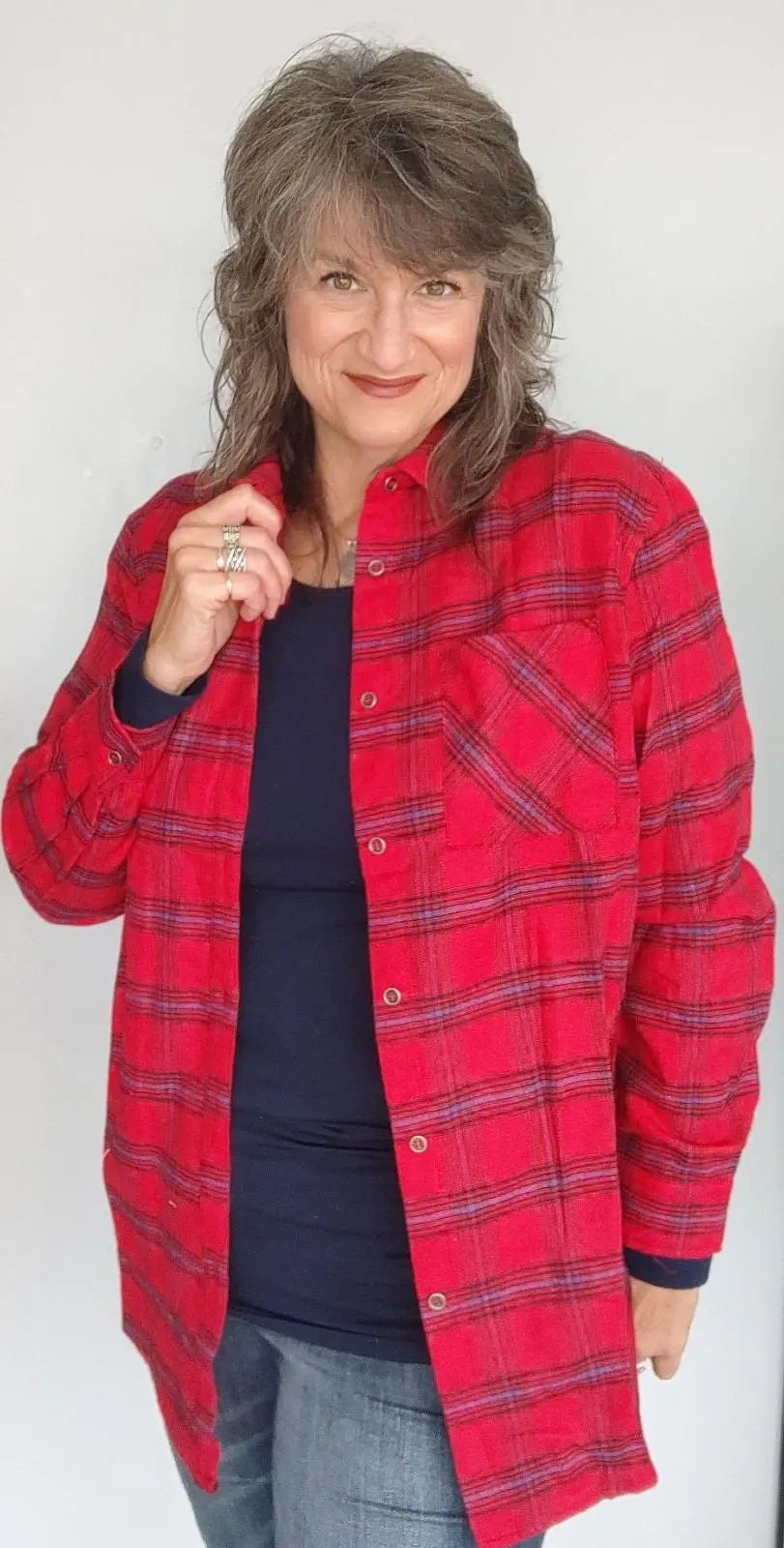 Red Plaid Winter Shirt The Magnolia Cottage Boutique