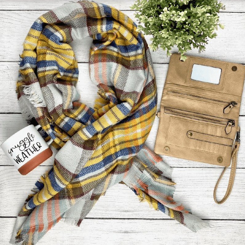 Fall Mix Blanket Scarf The Magnolia Cottage Boutique