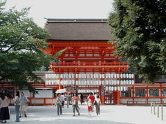 Shimogamo shrine in Japan, the inspiration for Mitarashi dango, using Hawaiian Rainbow Bees organic raw Hawaii Honey