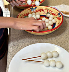 Making Mitarashi Dango at home using Rainbow Bees raw organic Hawaiian Honey