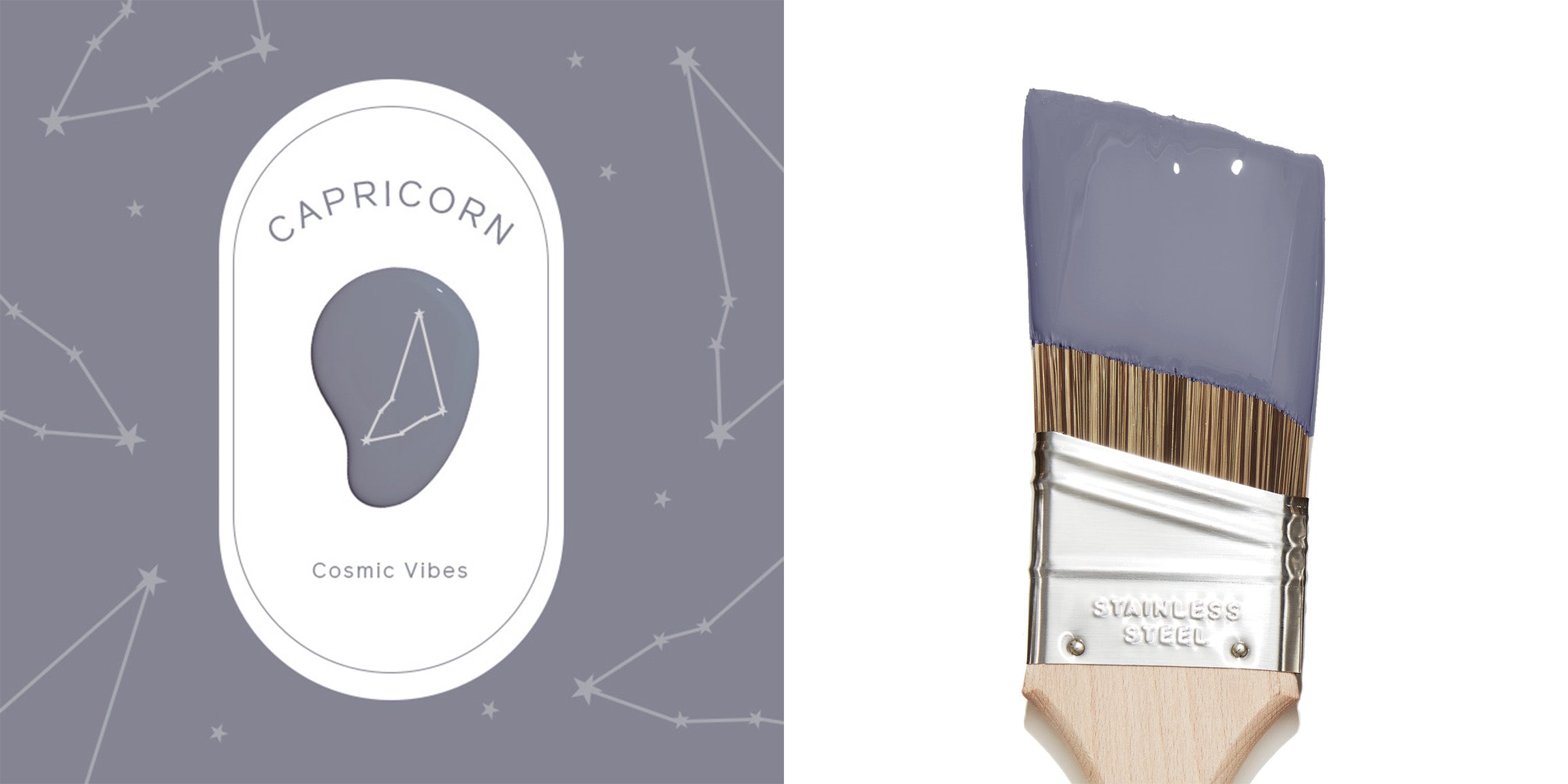 Get your 2023 horoscope and find the perfect paint colors for your zodiac. For Capricorn, it’s Cosmic Vibes — a dusty purple paint color from Clare.
