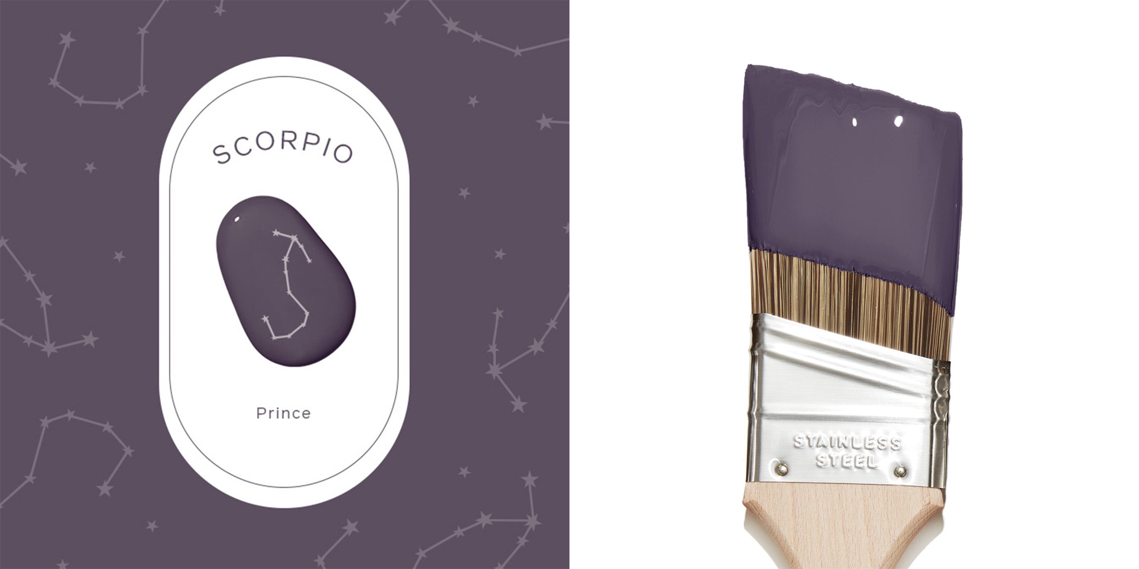 Get your 2023 horoscope and find the perfect paint colors for your zodiac. For Scorpio, it’s Prince — a rich purple paint color from Clare.