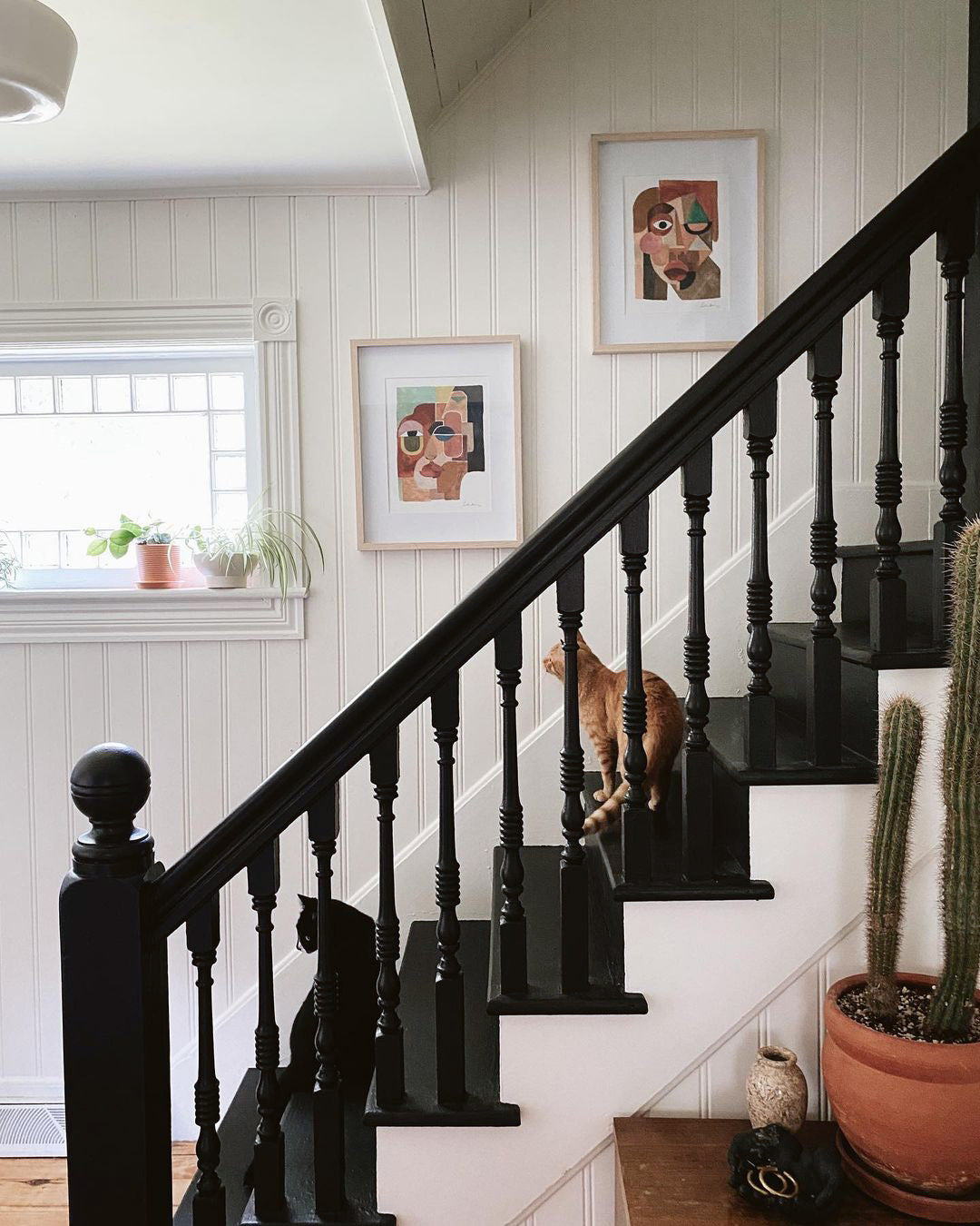 Creative paint ideas to inspire your next project. A fresh coat of black paint Blackish from Clare adds drama to a staircase.