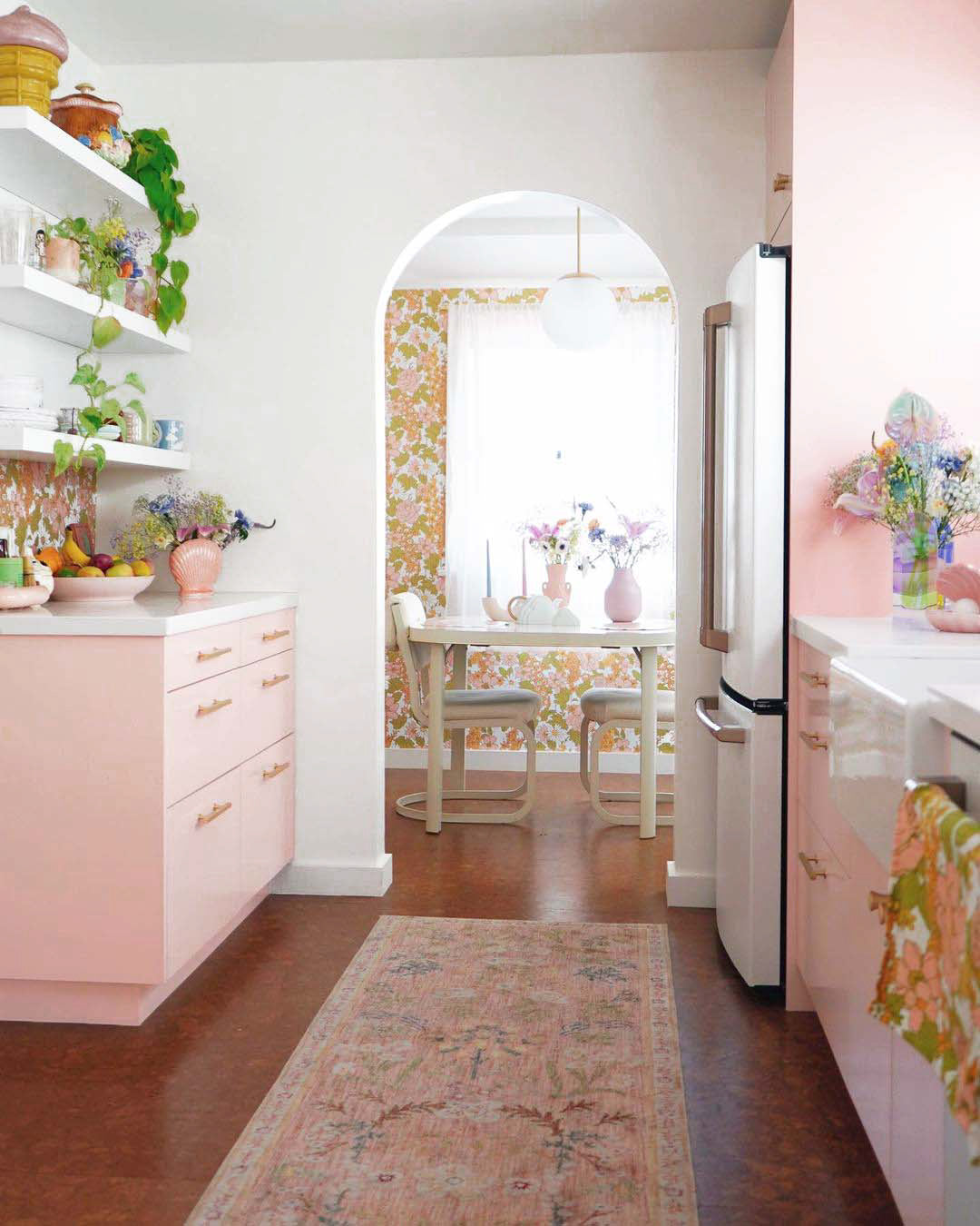 This Vintage Pink Kitchen Is Pure Joy