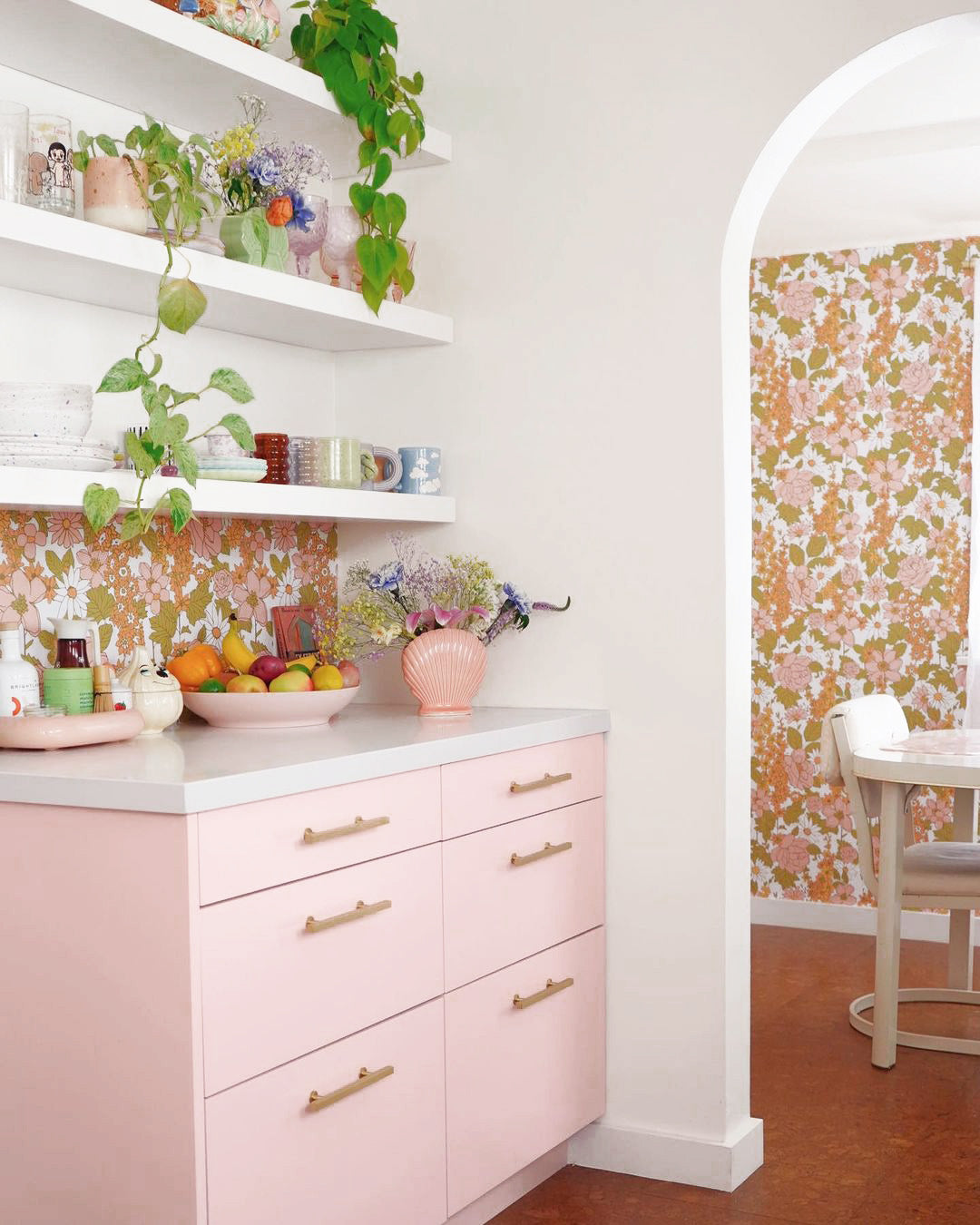 Pink Kitchen | Paint Color: Baby Soft by Clare Paint