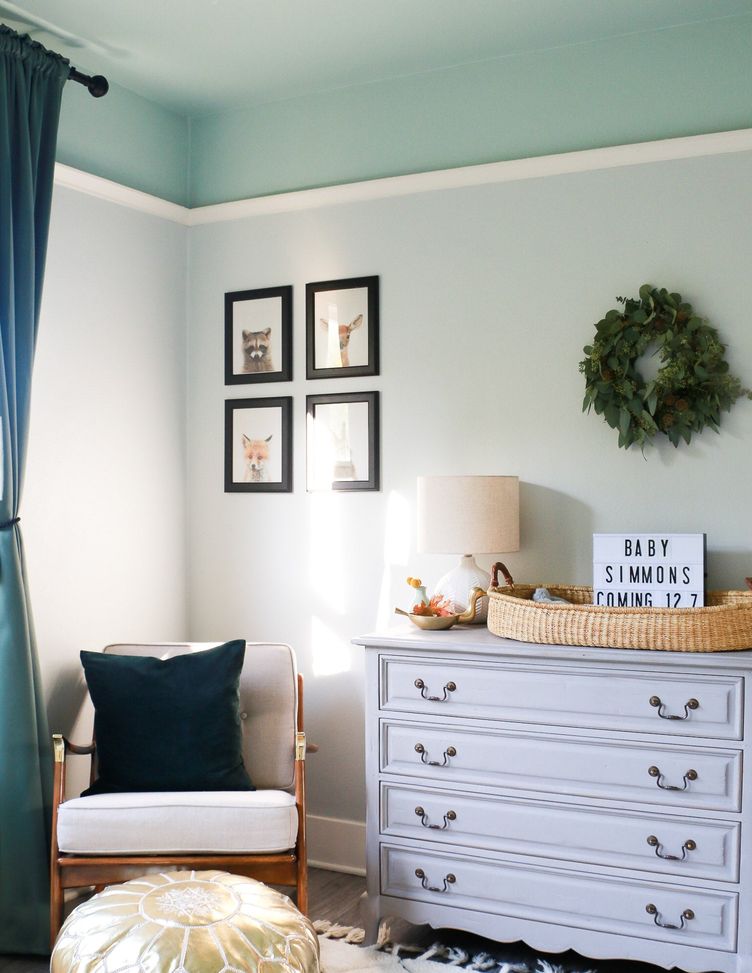 Two Tone Walls | Woodland Nursery Decor | Clare