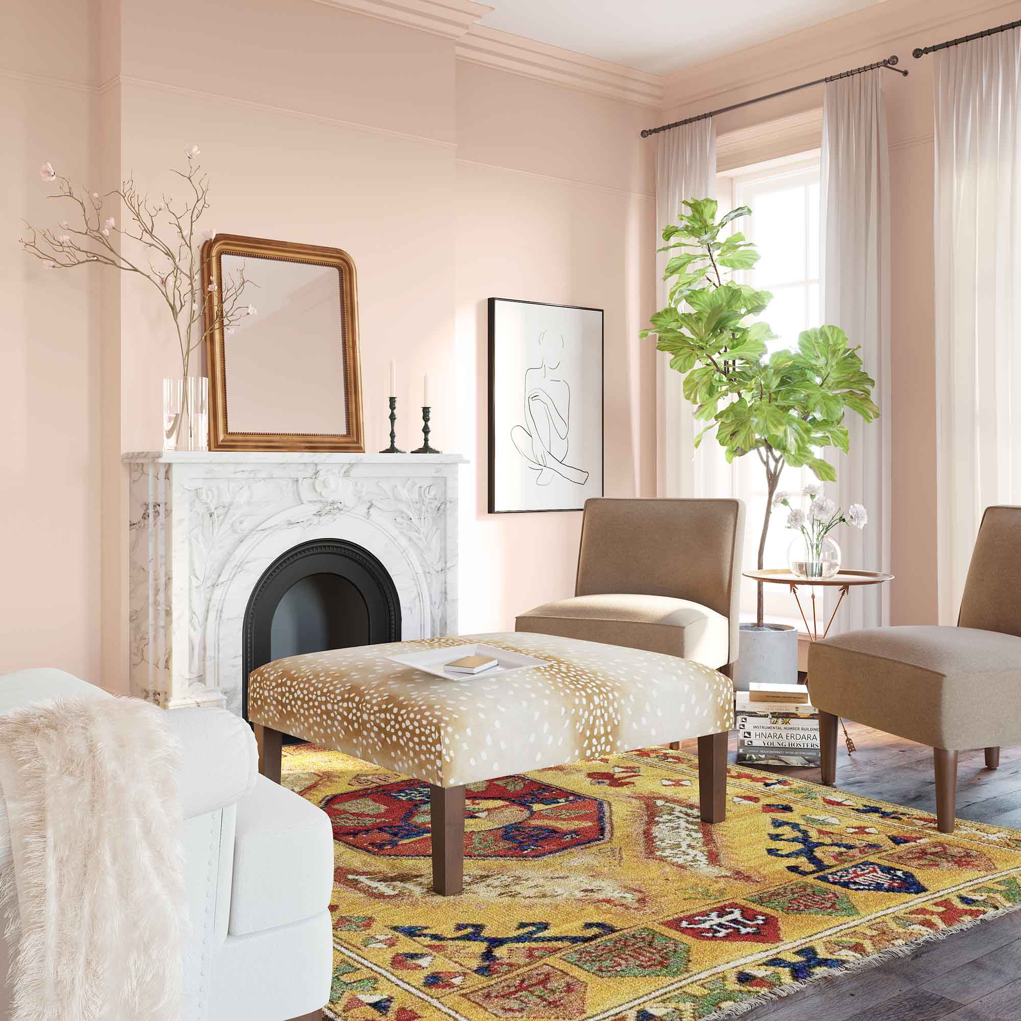 Wing It Soft Pink Living Rooms Wall Color Clare Paint