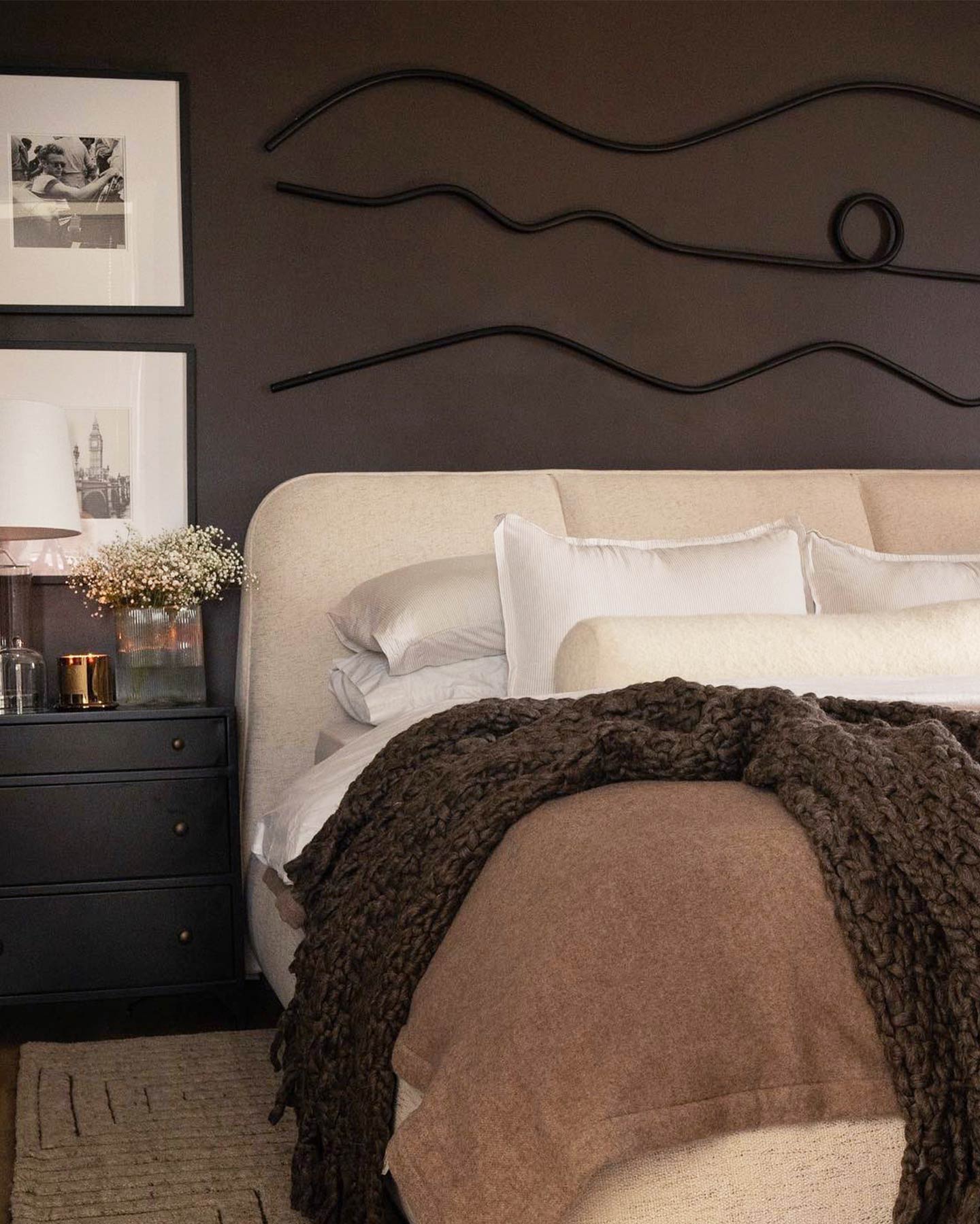 Coffee Date is perhaps the coziest option out of all the bedroom paint colors.