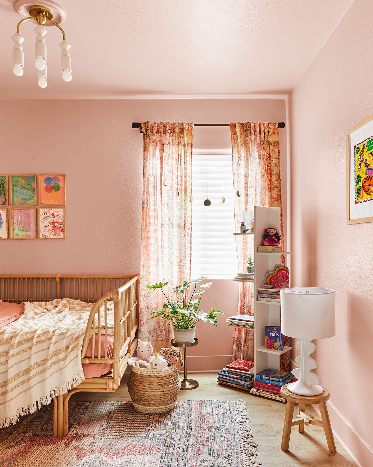 When decorating her little girl's room, designer Hema Persad chose Meet Cute, a rosy pink wall color.