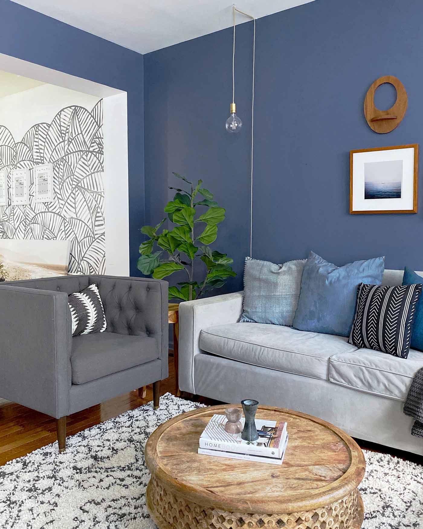 Blue Living Room Makeover