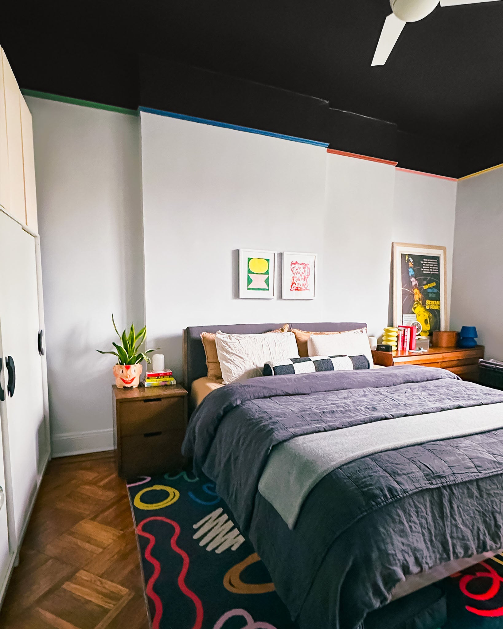 Ready to refresh your space? Look up. Blackish, a deep nearly black paint from Clare, helped transform a once-basic bedroom into a cozy retreat with a fresh coat on the ceiling. Check out how Clare Collective ambassador Lauren HOM transformed this NYC bedroom on the Clare blog.