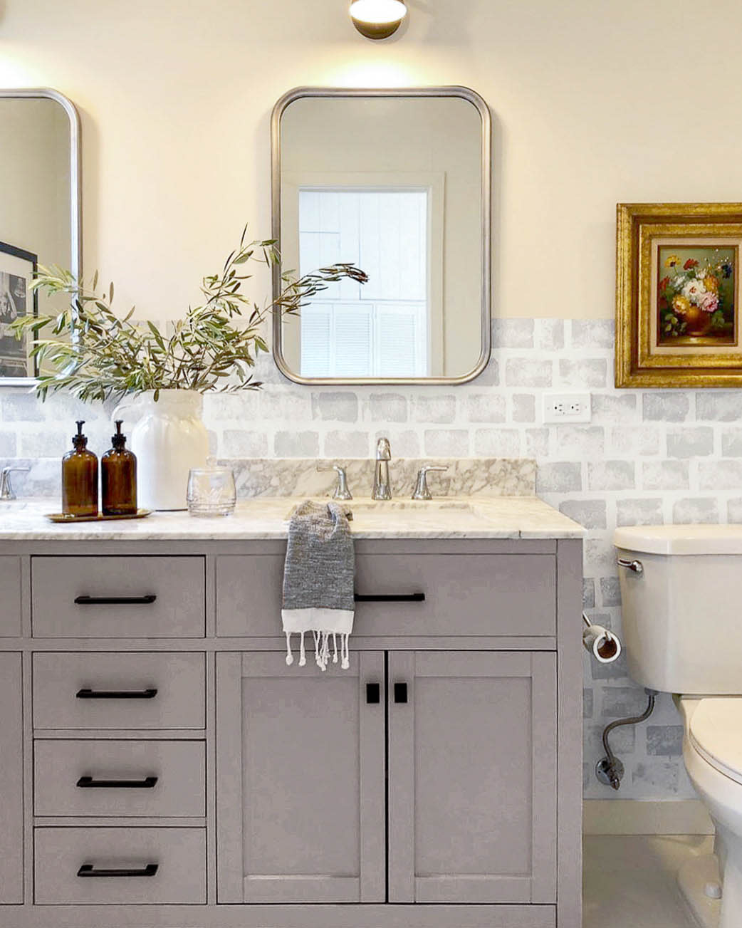 Painted Bathroom Cabinets: How to Get the Look