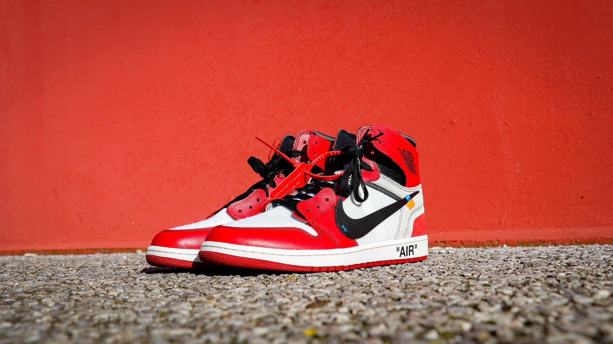 nike air jordan 1 x off white red