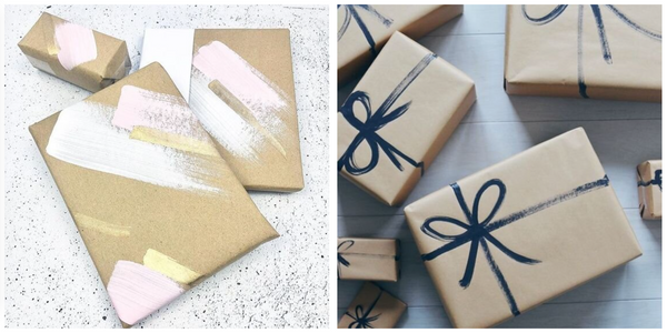 easy painted gift wrap inspiration