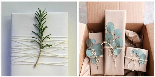 easy gift wrap with flowers