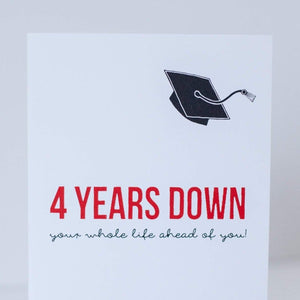 graduation congratulations card for high school or college, 4 years do ...