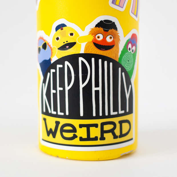 Gritty vinyl sticker, funny Philadelphia sticker, Gritty mascot