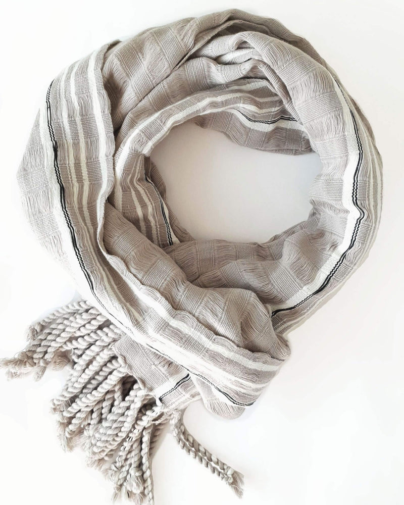 grey cotton scarf