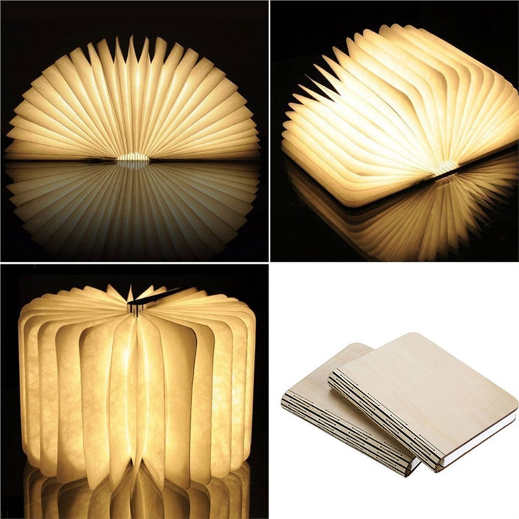 USB Rechargeable Wooden Folding LED Night Book Desk Lamp – BreezySea