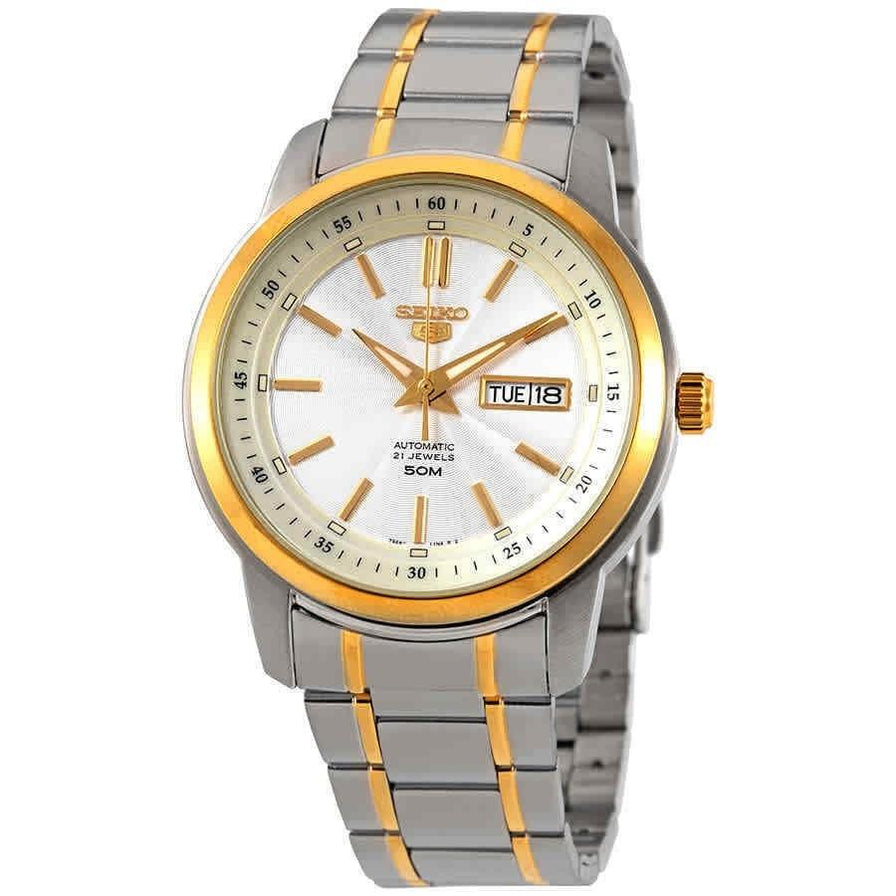 Seiko Series 5 Automatic Two-Tone Stainless Steel Watch SNKM92 ...