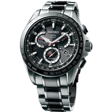 Seiko Astron GPS Solar Solar Chronograph World Time Two-Tone Titanium —  