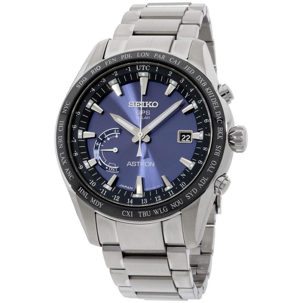 Seiko Astron GPS Solar Solar World Time Titanium Watch SSE109 — 