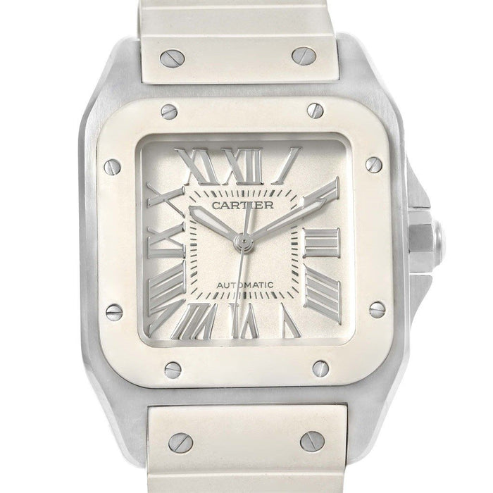 cartier santos white rubber