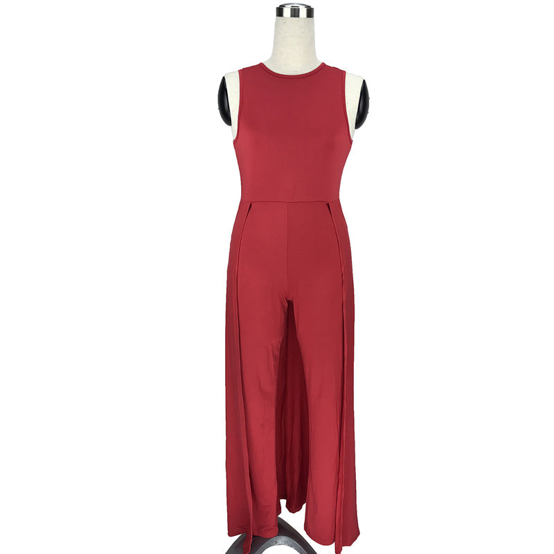 red romper long pants