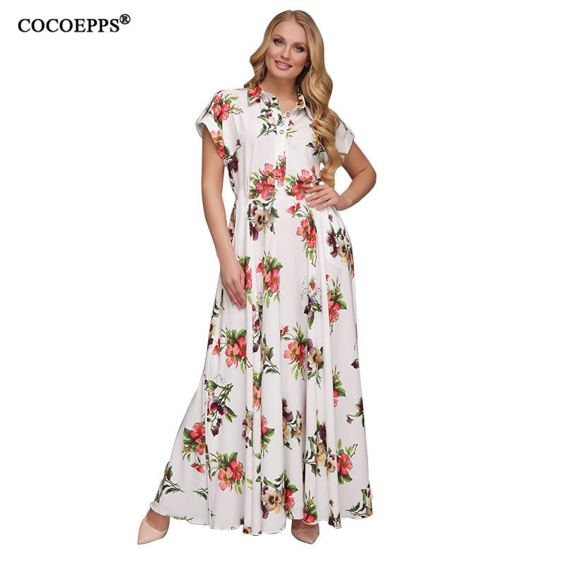 floral plus size long dresses