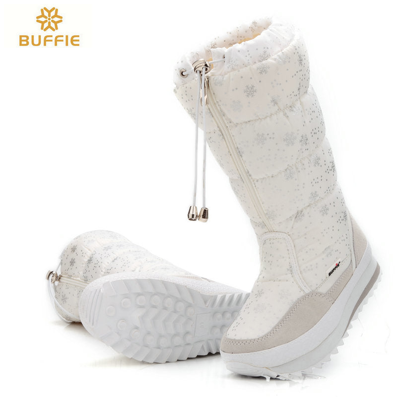 white snow shoes