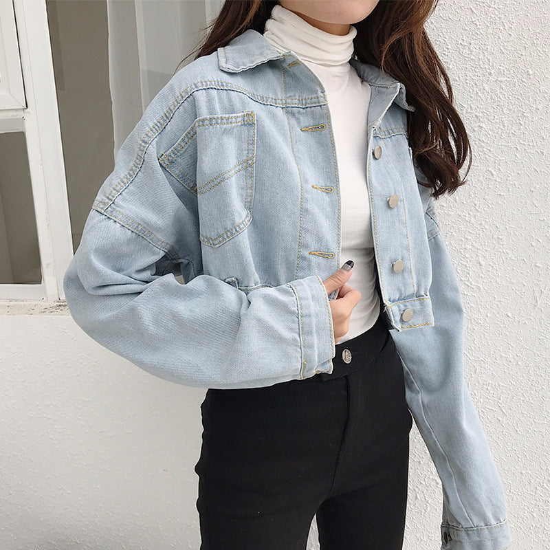 light blue denim jacket girls