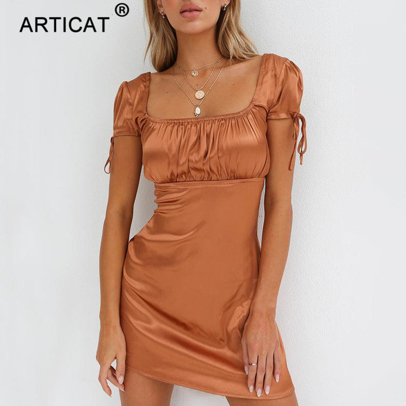 satin summer dress