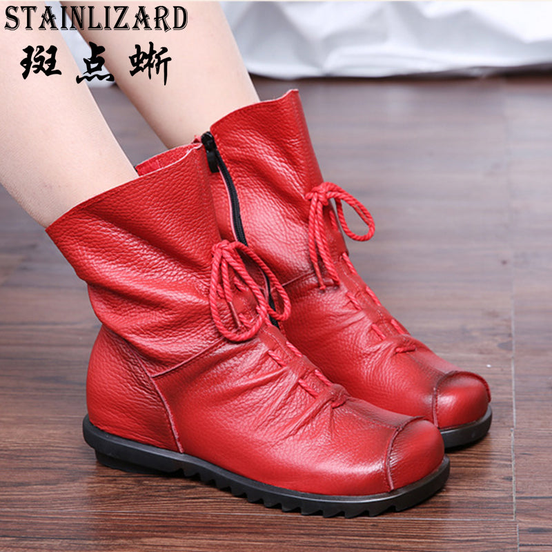 comfortable flat ankle boots