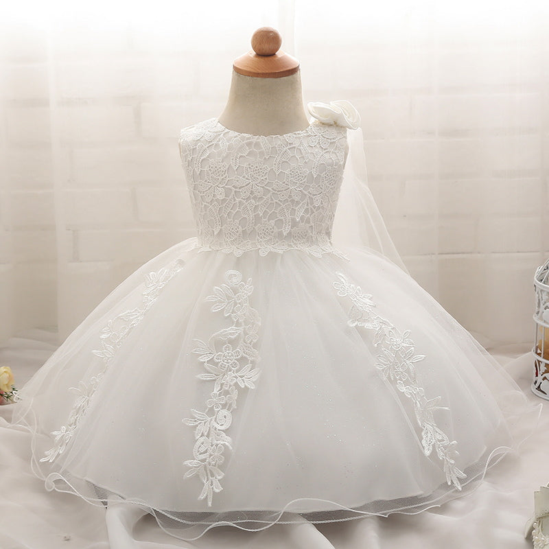 white gown for baby girl