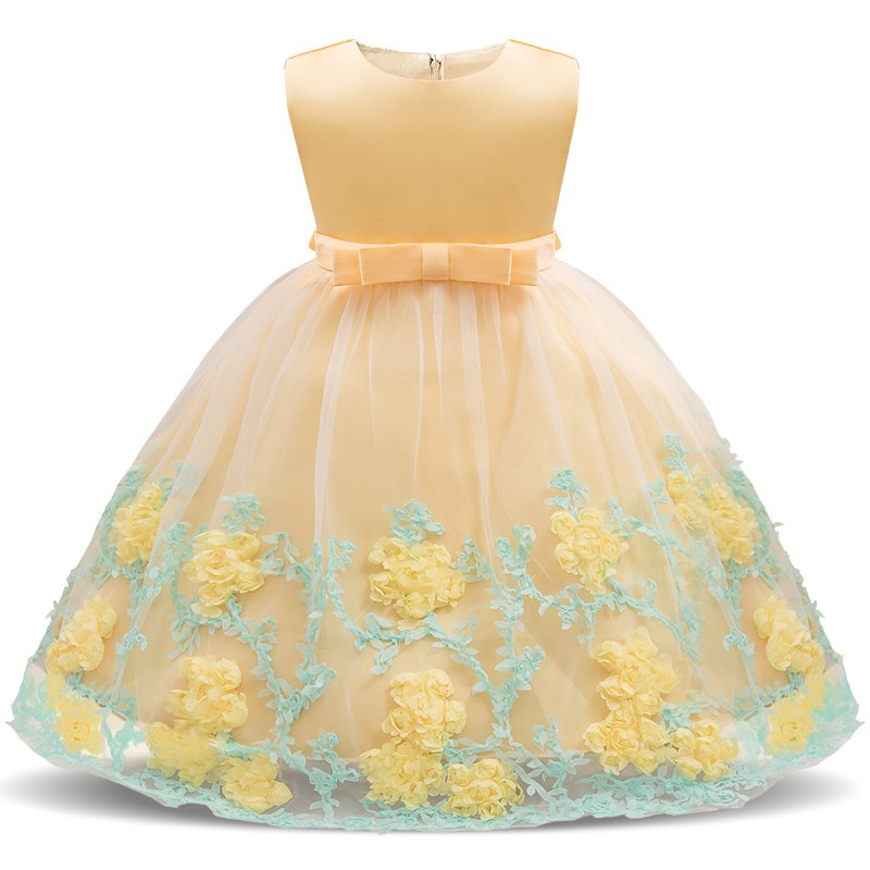 yellow christening dress