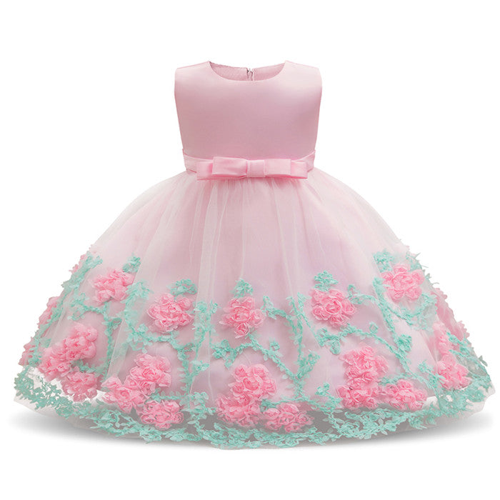 kids pink party dress