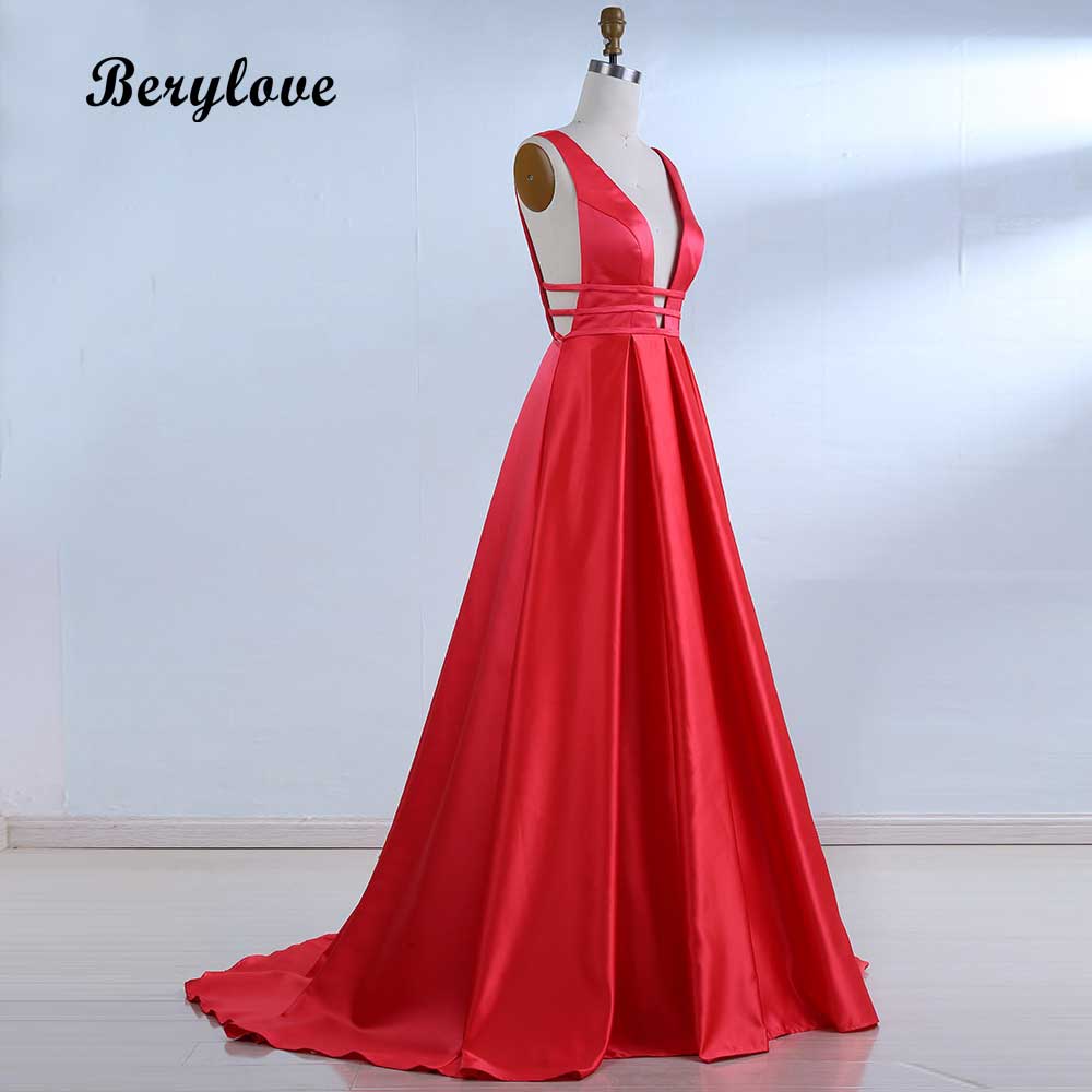 womens red formal dresses