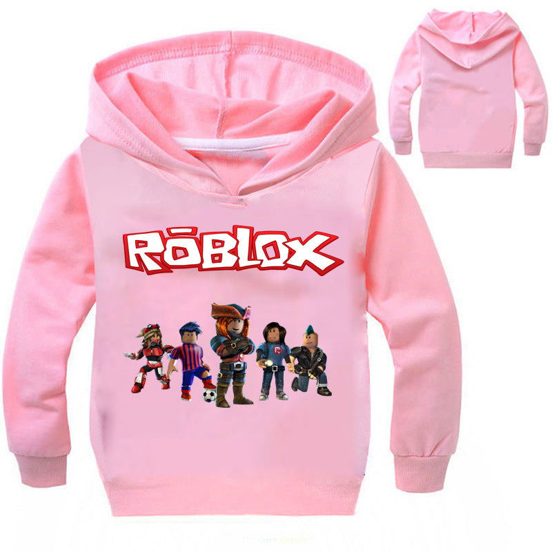 Boys Amp Girls Cartoon Roblox T Shirt Clothing Red Day Long Sleeve Hooded Sweatshirt Clothes Coat Beal Daily Deals For Moms - roblox red girl shirt