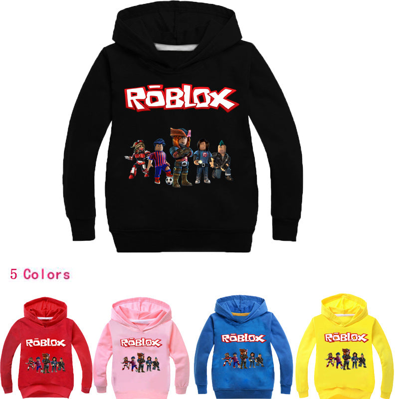Boys Amp Girls Cartoon Roblox T Shirt Clothing Red Day Long Sleeve Hooded Sweatshirt Clothes Coat Beal Daily Deals For Moms - pink winter coat girls roblox