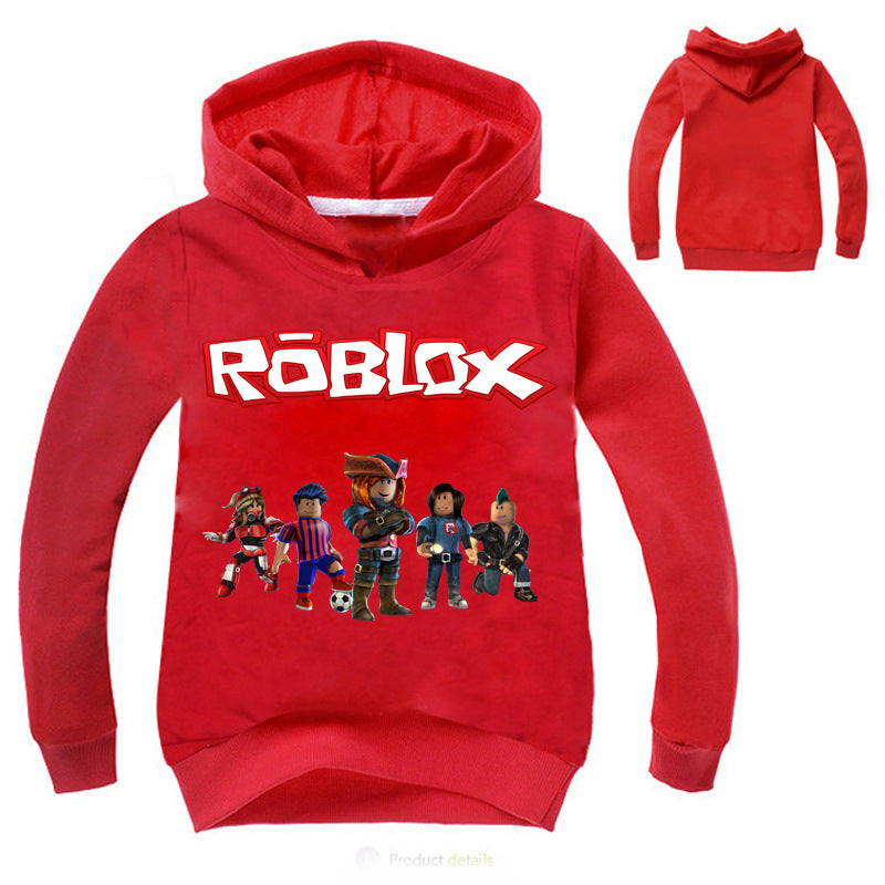 Boys Amp Girls Cartoon Roblox T Shirt Clothing Red Day Long Sleeve Hooded Sweatshirt Clothes Coat Beal Daily Deals For Moms - derpderp official roblox hoodie kids premium t shirt