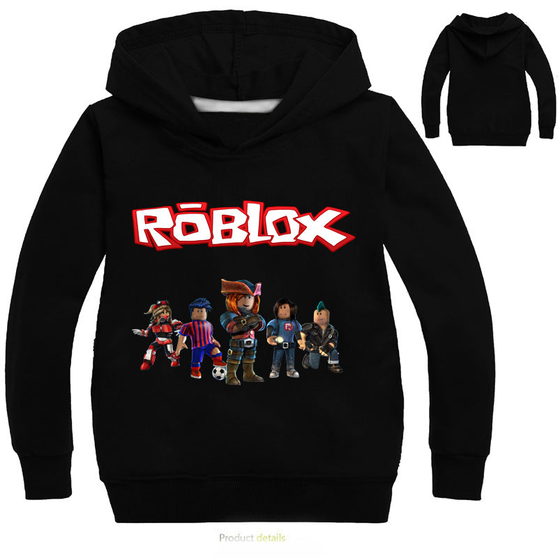 Boys Amp Girls Cartoon Roblox T Shirt Clothing Red Day Long Sleeve Hooded Sweatshirt Clothes Coat Beal Daily Deals For Moms - roblox t shirt jacket black