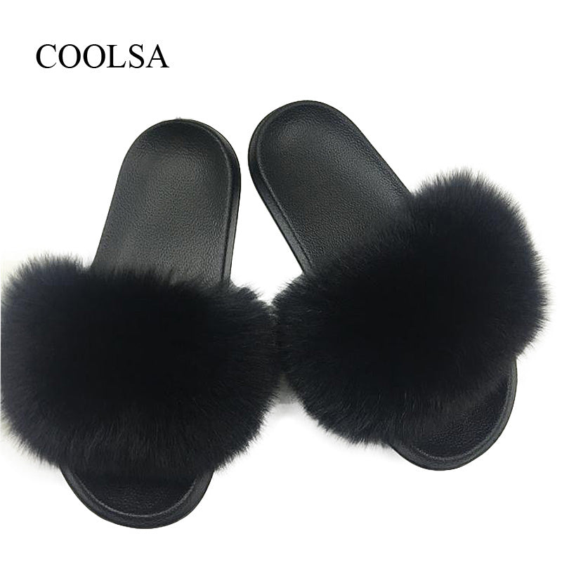 COOLSA Women\u0026#39;s Furry Slippers 