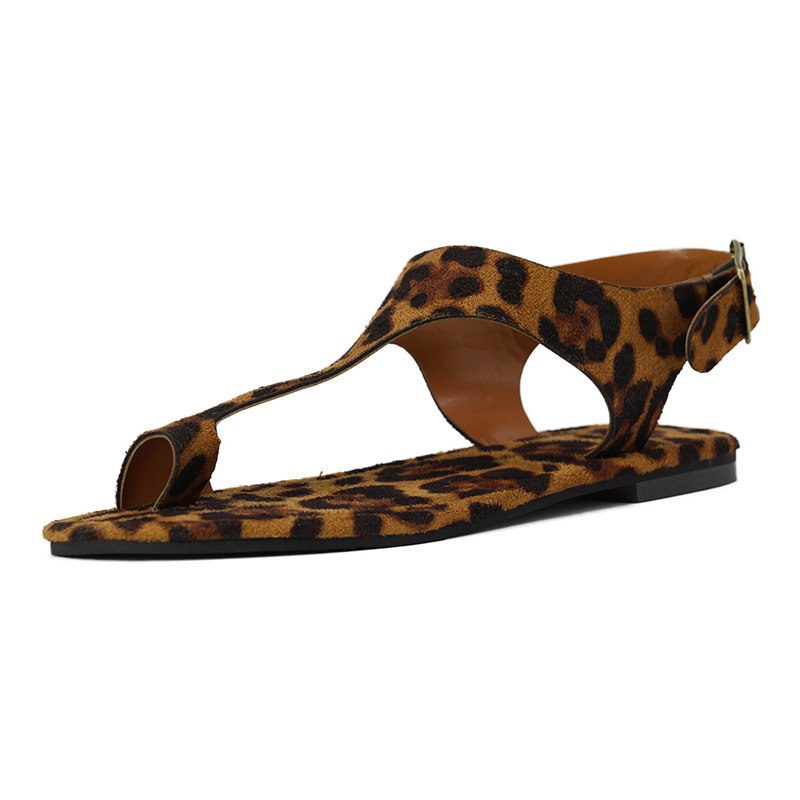 Doratasia Big Size 52 Leopard Flip Flops Leisure Women Shoes