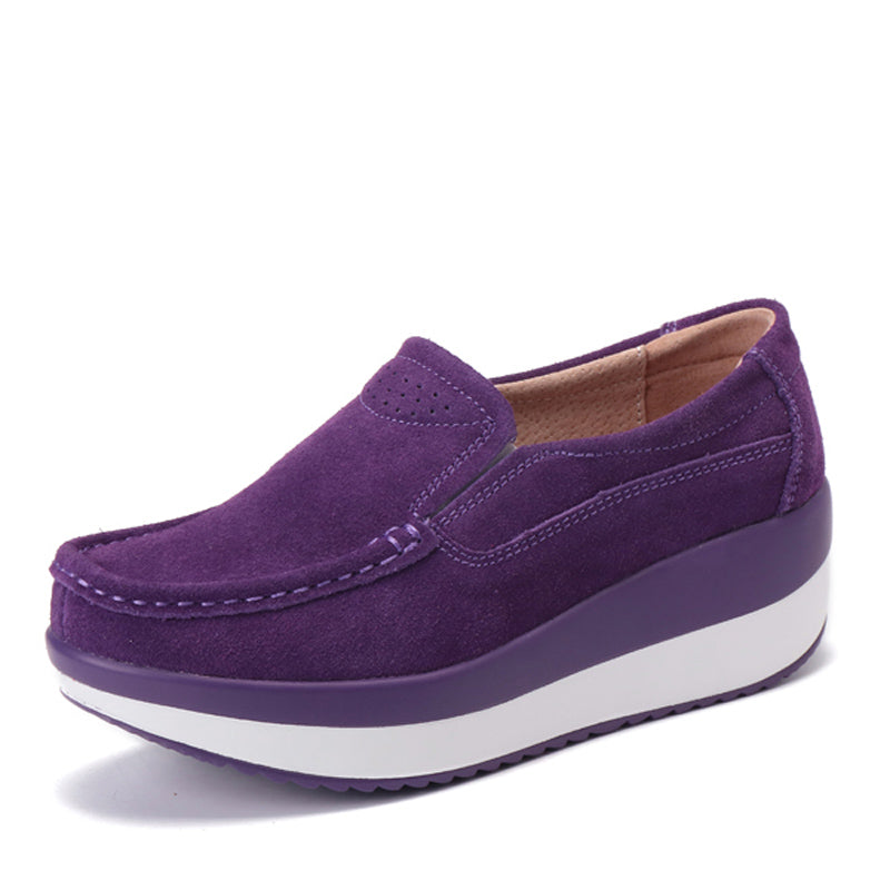 ladies platform loafers