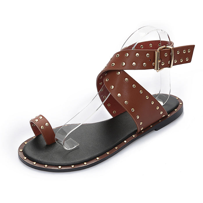 ladies leather gladiator sandals